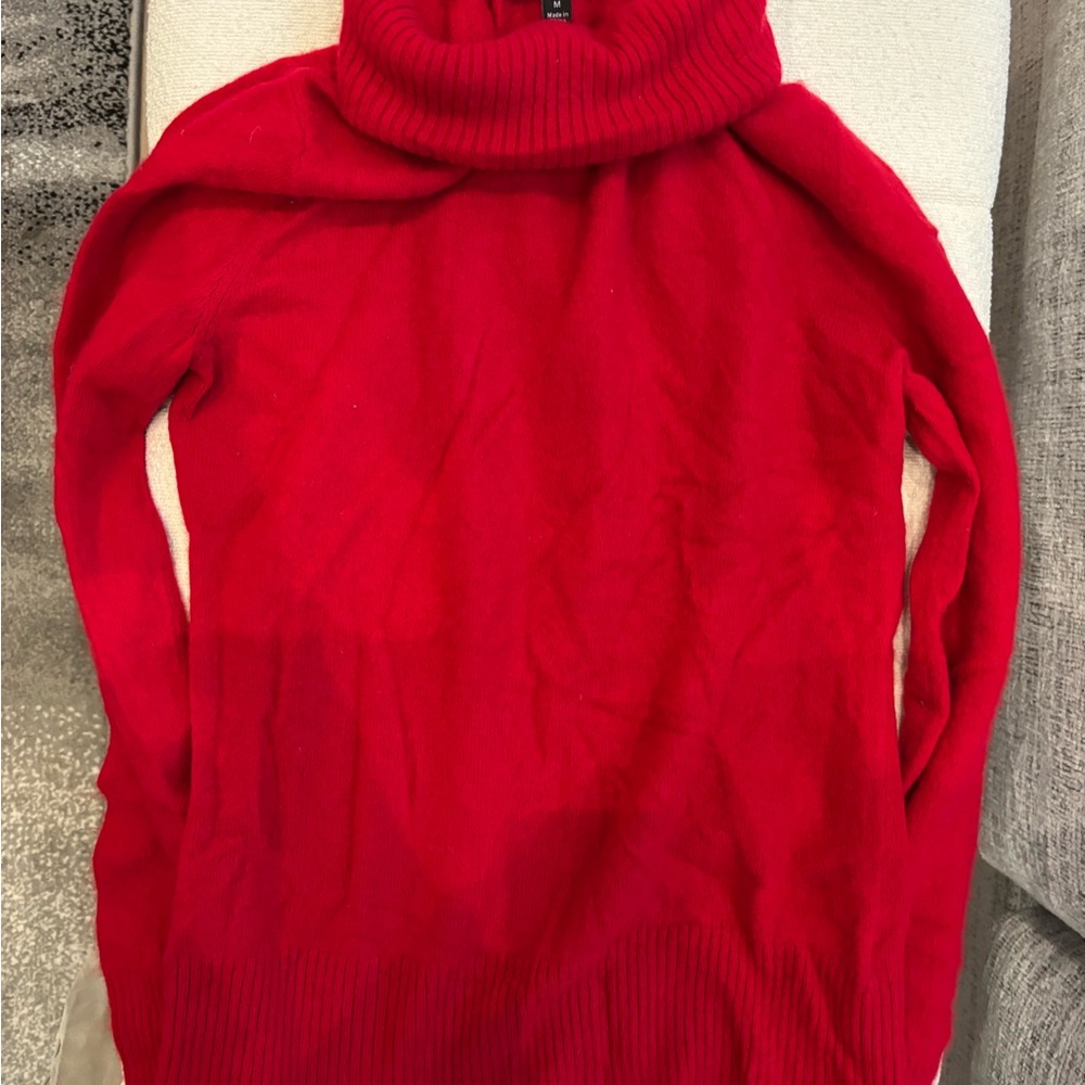Apt. 9 Vibrant Red Cashmere Turtleneck